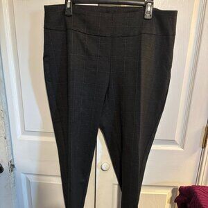 Zac & Rachel Womens Pull On Pants Sz 14 Dark Gray 27" Inseam